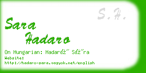 sara hadaro business card